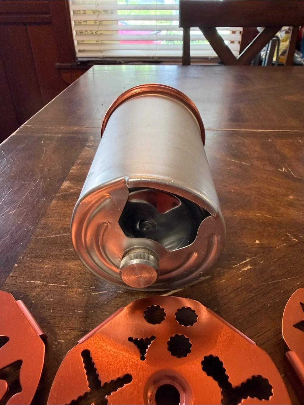 Cookie Press with Decorative Discs in good used condition